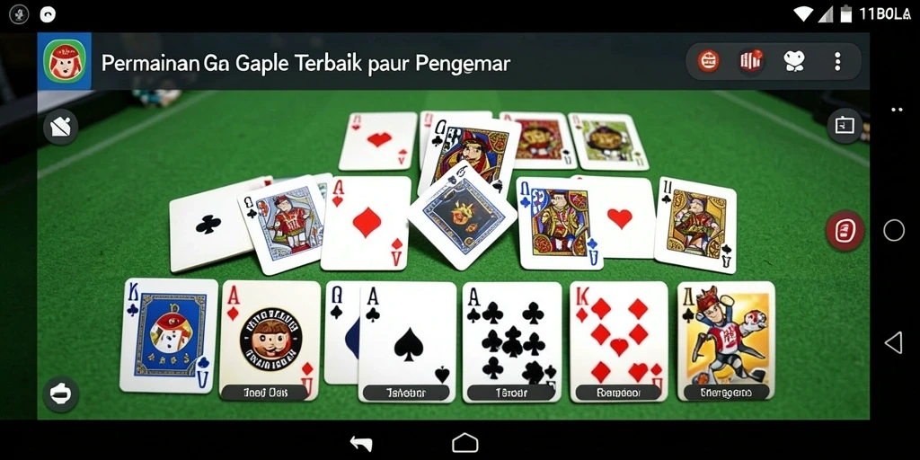 Tangkapan layar gameplay Gaple di 11BOLA yang menarik.