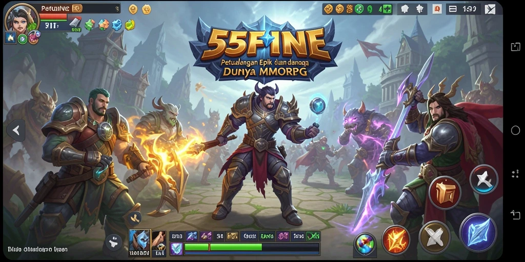 Gameplay seru dalam dunia terbuka 55FIVE.