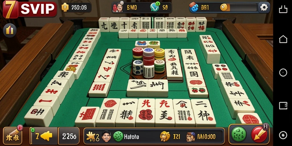 Tampilan gameplay Mahjong dari 7SVIP yang seru dan interaktif.
