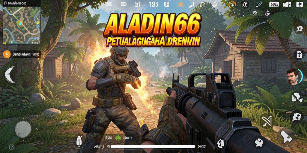 Tampilan gameplay menegangkan di ALADIN66 dengan aksi FPS yang seru.