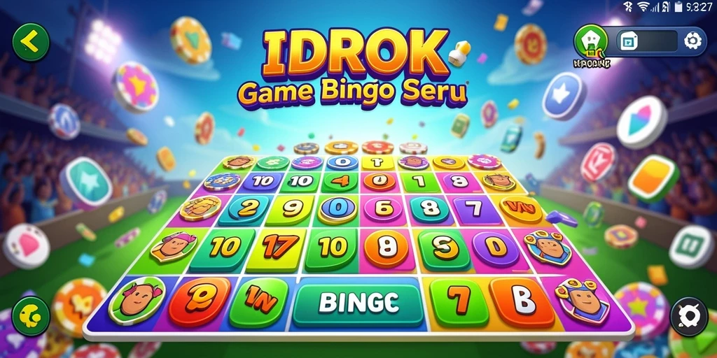 Tampilan gameplay Bingo seru di IDROK dengan banyak pemain aktif.