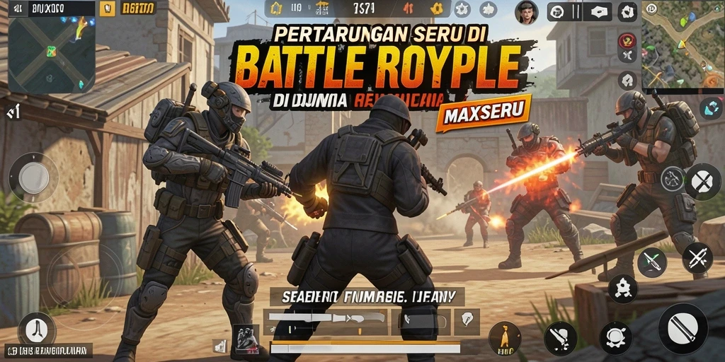 Gameplay intens dan mendebarkan di arena MAXSERU.
