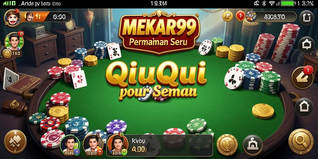 Tampilan gameplay QiuQiu dalam MEKAR99 yang menarik.