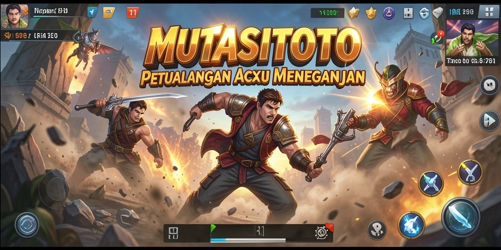 Tangkapan layar MUTASITOTO menunjukkan aksi menegangkan di battlefield.