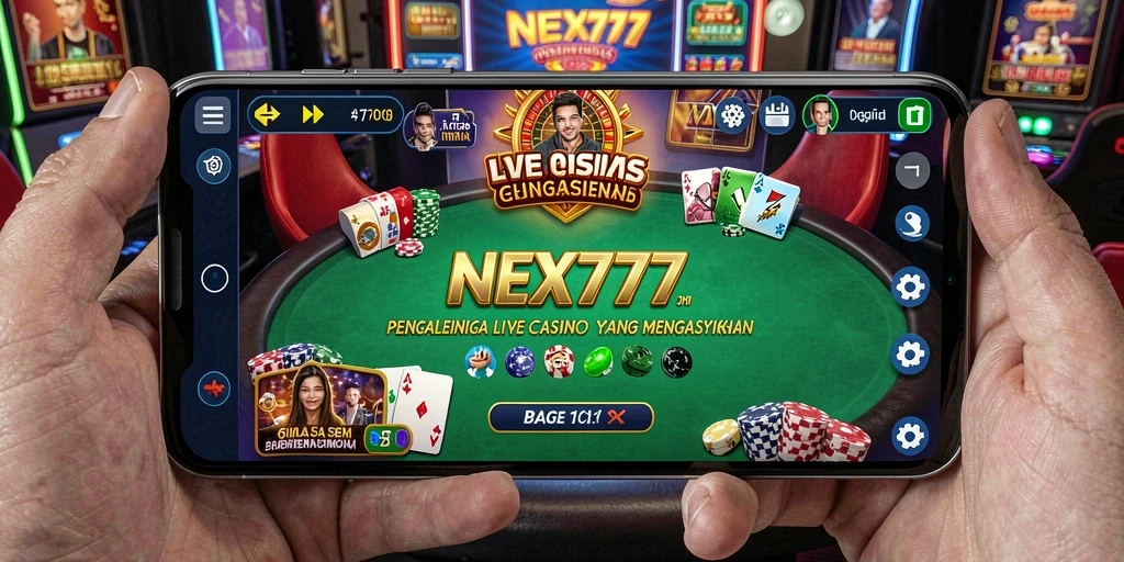 Gameplay NEX777 yang menarik dalam suasana Live Casino.