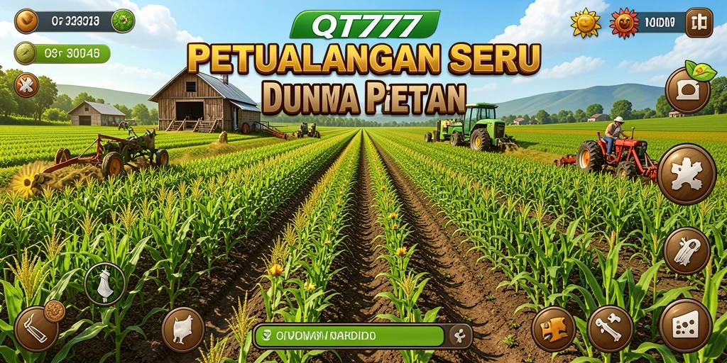 Tampilan screenshot yang menggambarkan kesibukan di ladang pertanian.