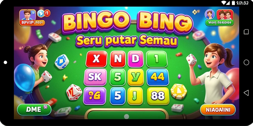 Gameplay seru RPVIP5 dengan berbagai pilihan Bingo.