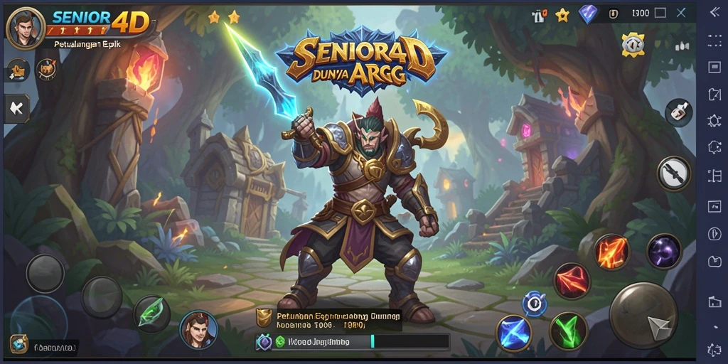 Tangkapan layar permainan <strong>SENIOR4D</strong> yang menunjukkan aksi pertempuran yang mendebarkan.